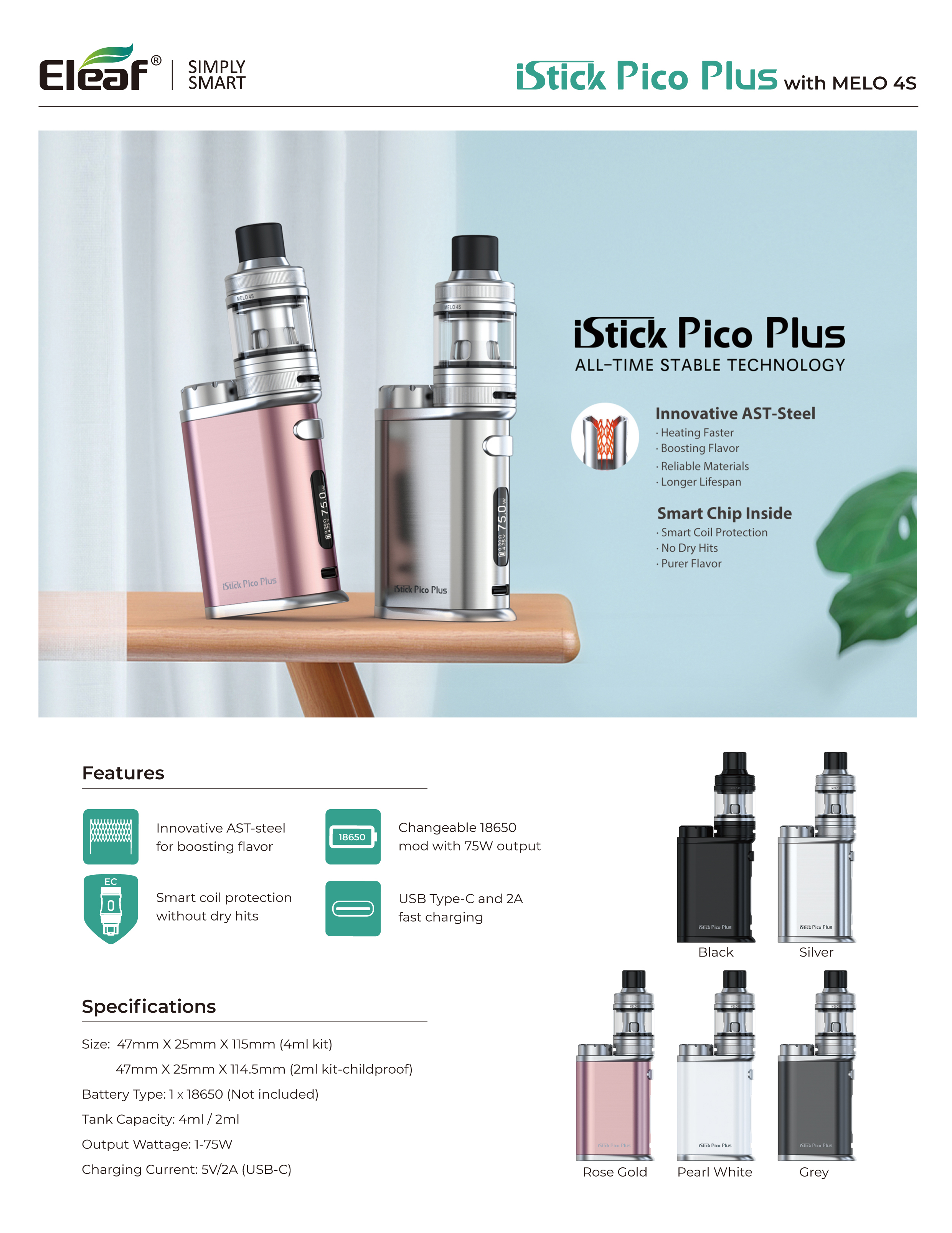 Kit Istick Pico Plus Eleaf LCA Distribution New Version